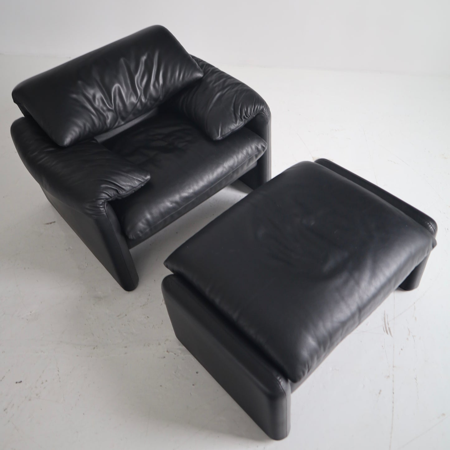 Vico Magistretti “Maralunga” Armchair + Ottoman