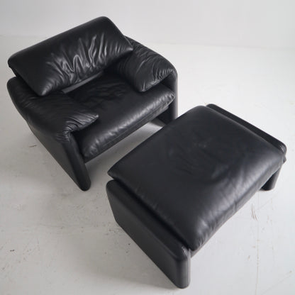 Vico Magistretti “Maralunga” Armchair + Ottoman