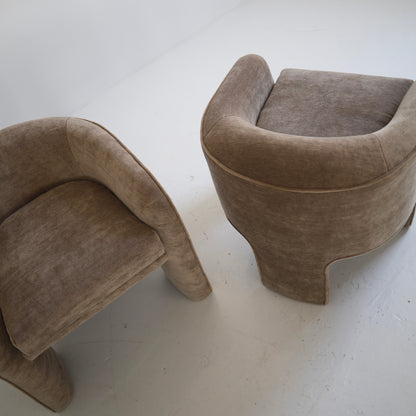 Vladimir Kagan Tri-Leg Chairs, a pair