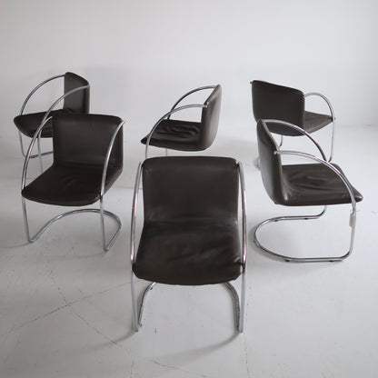 Giovanni Offredi “Lens” Chairs, set of 6