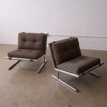 Arthur Umanoff Lounge Chairs for Directional, a pair of