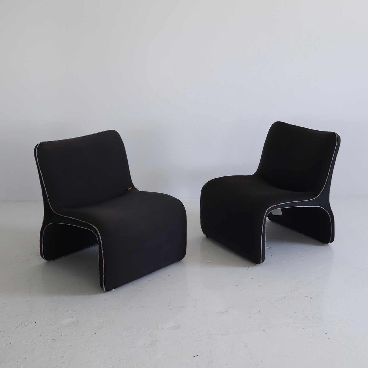 1980s Slipper Chairs by Preview, a pair