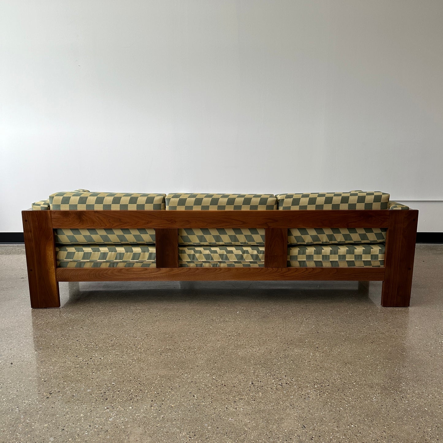 1970s Solid Walnut Sofa