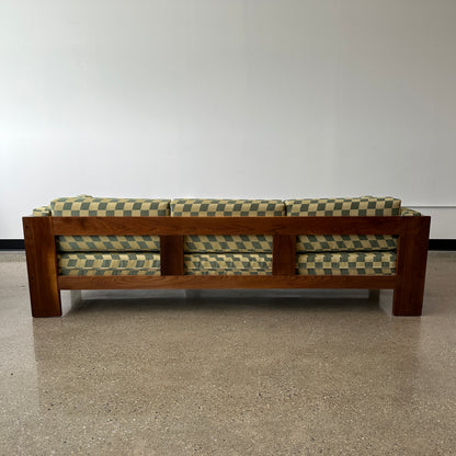 1970s Solid Walnut Sofa