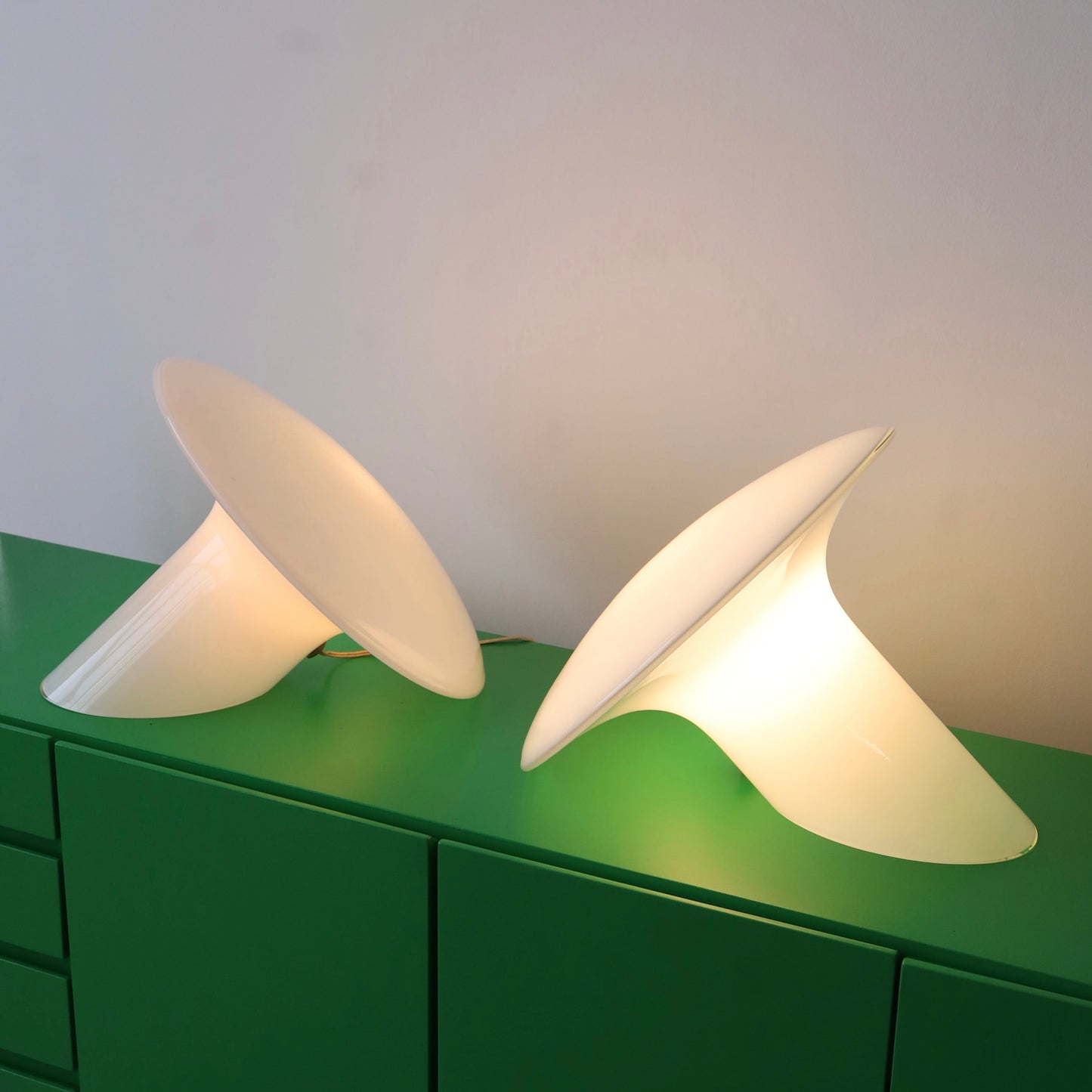 Candia Lamps by Gino Vistosi, a pair