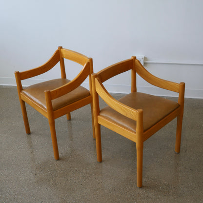 Vico Magistretti “Carimate” Dining Chairs, a pair