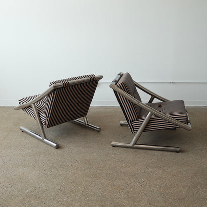 Plato Ginello Lounge Chairs, a pair