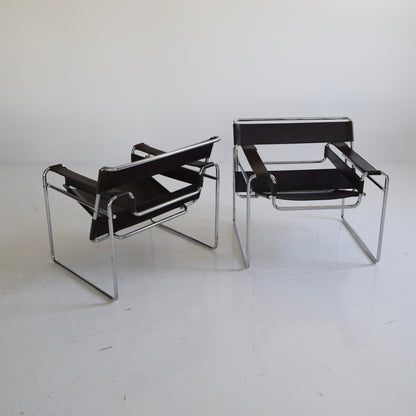 Wassily Chairs by Mies van der Rohe, a pair