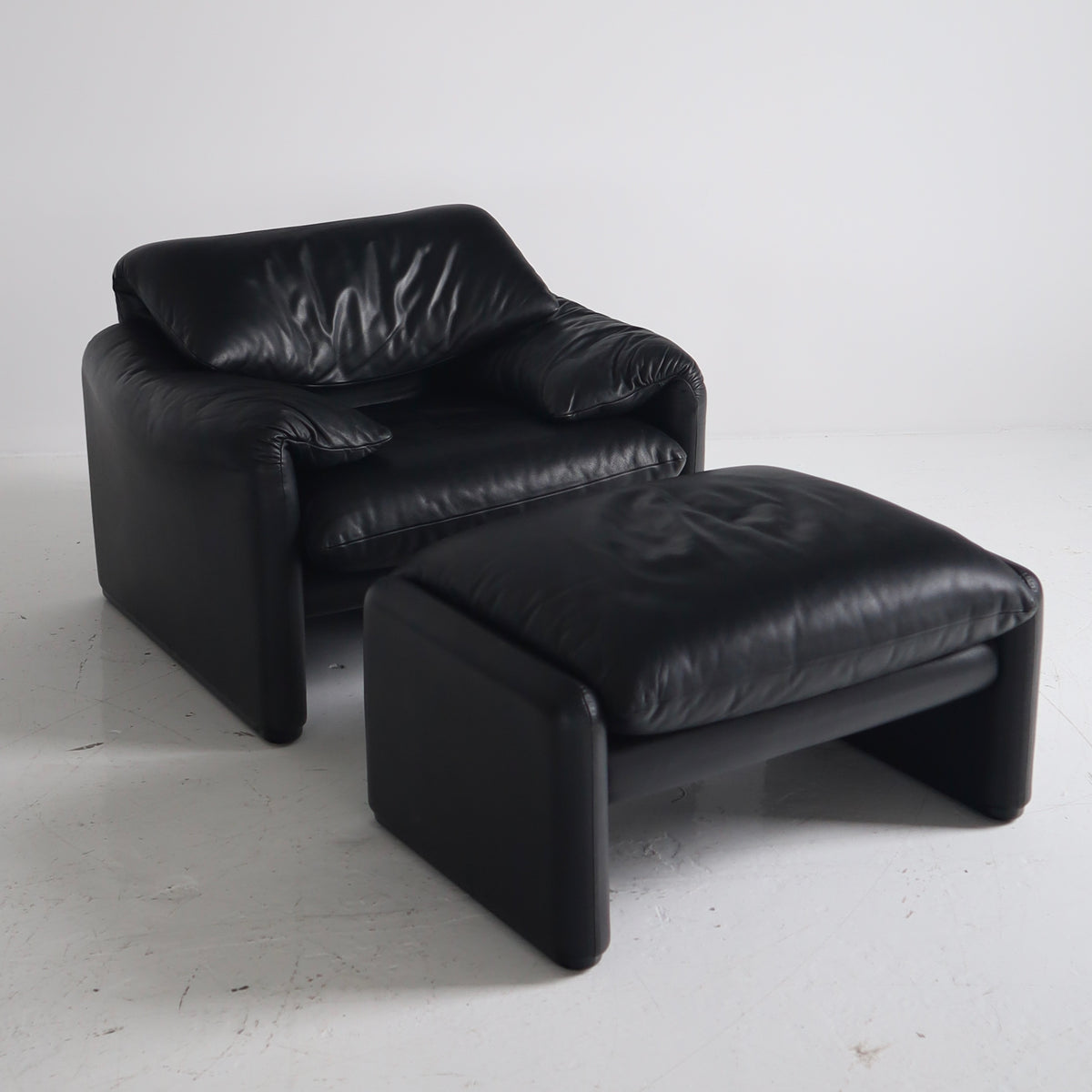 Vico Magistretti “Maralunga” Armchair + Ottoman