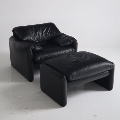 Vico Magistretti “Maralunga” Armchair + Ottoman
