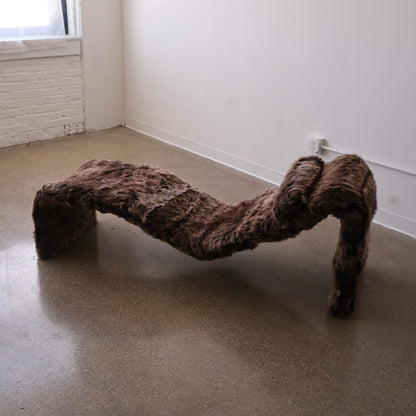 Olivier Mourgue “Djinn” Chaise Lounge in Toscana Fur