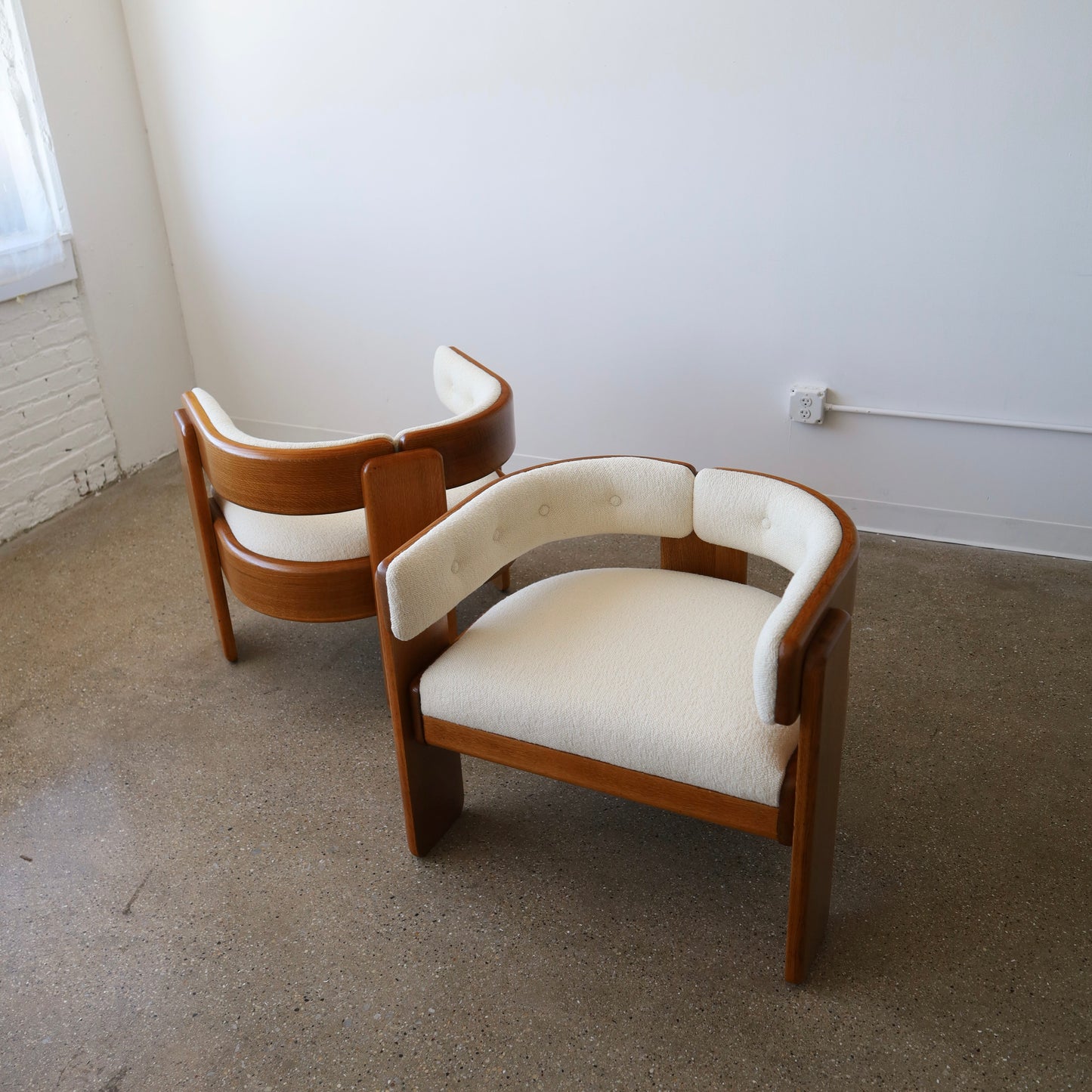 Jens Risom Chairs for Marble c. 1960s, a pair