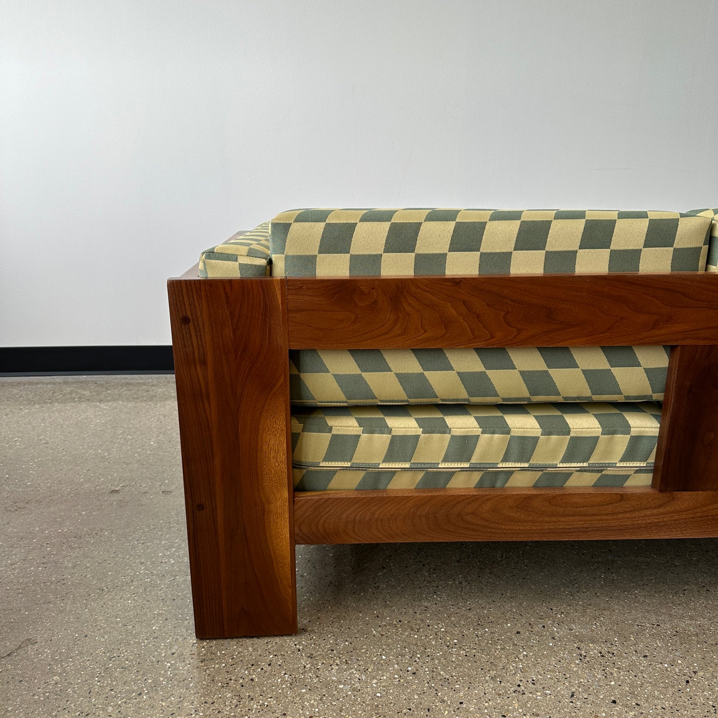 1970s Solid Walnut Sofa