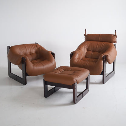 Percival Lafer MP-97 Chairs + Ottoman, a set