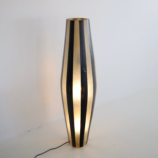 Vintage Striped Planter / Lamp #2