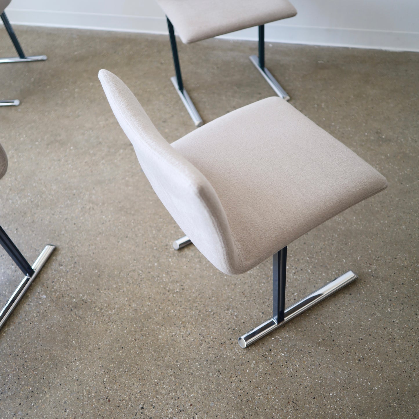 Saporiti Italia Chairs in Alpaca, set of four