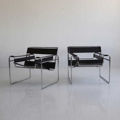Wassily Chairs by Mies van der Rohe, a pair