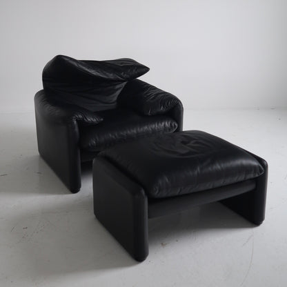 Vico Magistretti “Maralunga” Armchair + Ottoman