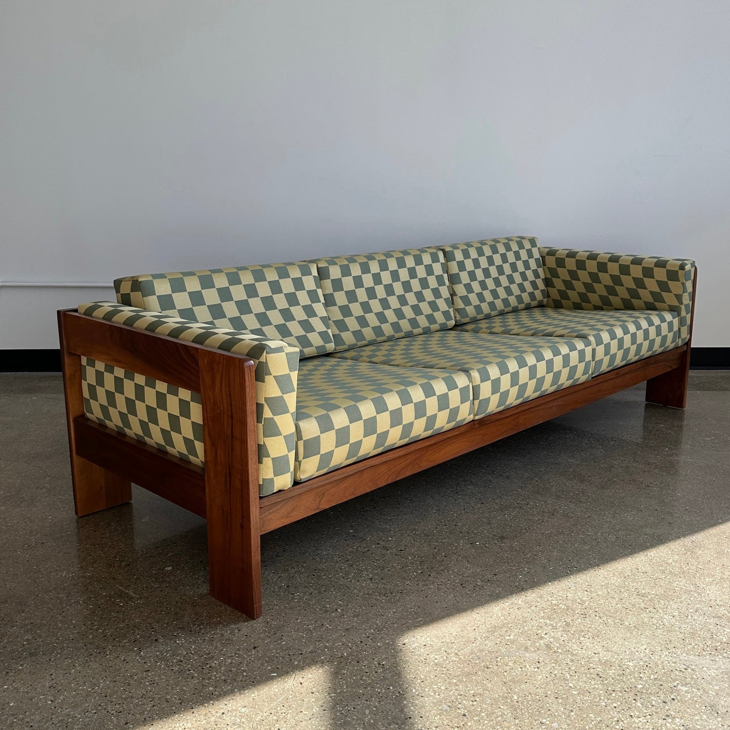 1970s Solid Walnut Sofa