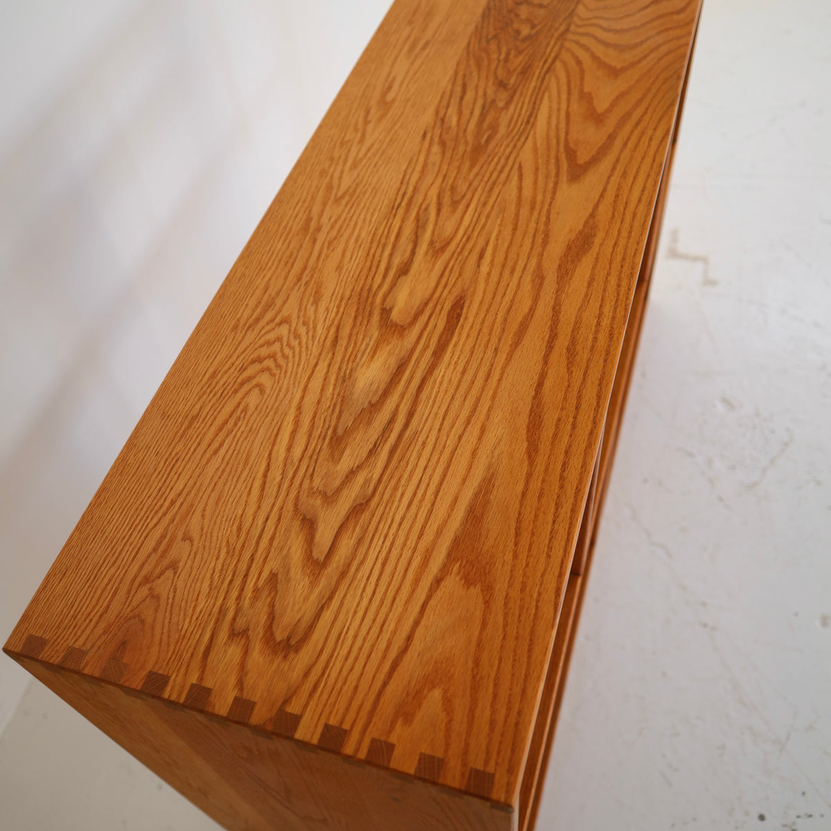 Solid Oak Record Console