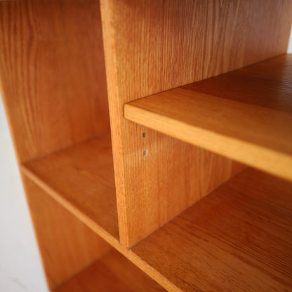 Solid Oak Record Console
