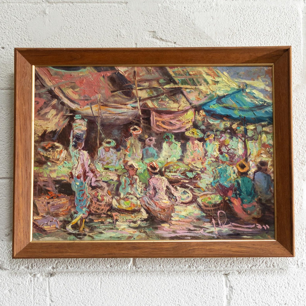 Colorful Vintage Oil Painting